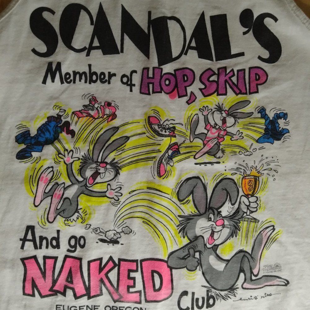 Vintage Scandals Hop Skip & Go Naked Club Tank Top